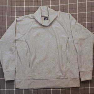 Maternity mockneck fleece nursing top with zippers